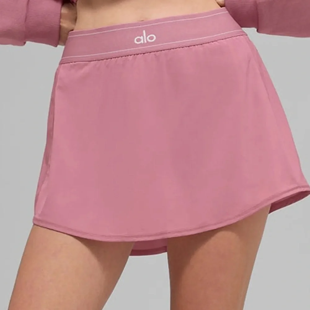 Alo Yoga Match Point Tennis Skirt Pink Wild Rose XS